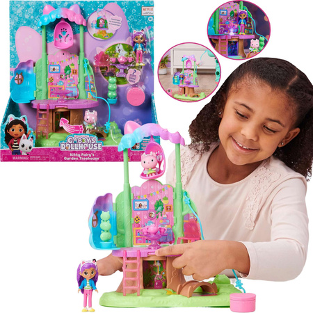 OUTLET Koci Domek Gabi Zestaw domek na drzewie z huśtawką laleczka i figurka Wróżkicia WADLIWY