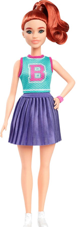 Lalka Barbie Fashionistas rudowłosa w topie i spódnicy
