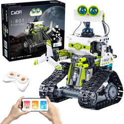 Klocki konstrukcyjne CaDA Zestaw zdalnie sterowany I.BOT Code Robot Dual Mode RC Programowanie Robotyka Światło LED 434 elementy