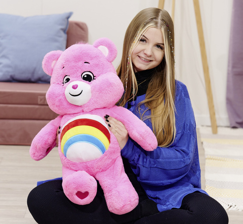 Troskliwe Misie Care Bears Maskotka Wesołe Serce Pluszak Cheer Bear różowy 60 cm