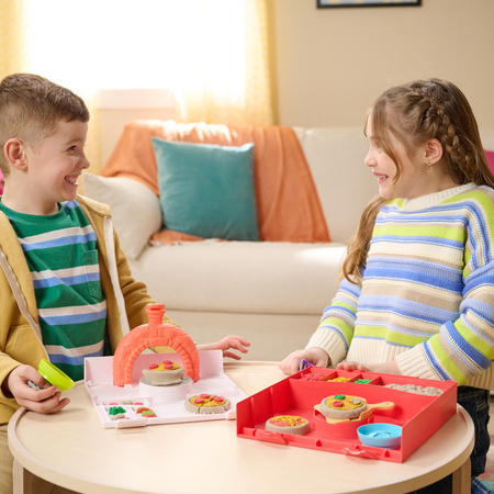 Piasek Kinetyczny Kinetic Sand Zestaw do tworzenia rosnącej pizzy SquishPizza 450 g piasku + akcesoria