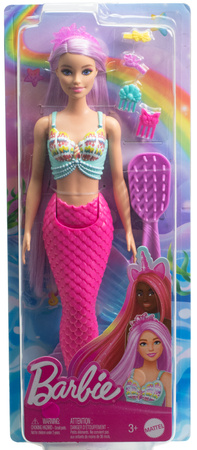 Lalka Barbie Syrenka z różowym ogonem i akcesoriami