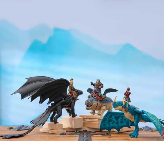 Jak wytresować smoka zestaw figurek Deadly Nadder i Astrid