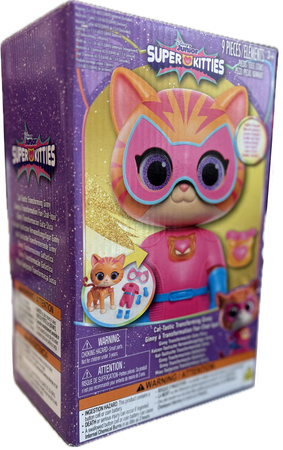 Disney Junior Superkoty Super Kitties Interaktywna Figurka Ginny/Gosia 20 cm + akcesoria Światło Dźwięk