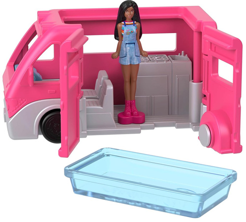 Barbie Mini BarbieLand Mini DreamCamper z basenem Auto Kempingowe + figurka