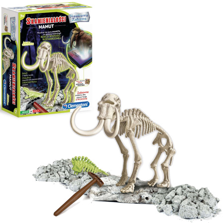 Skamieniałości Mamut fluorescencyjny świecący szkielet
