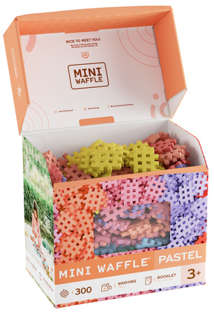 Klocki konstrukcyjne Mini Waffle zestaw w pastelowych kolorach 300 elementów Marioinex