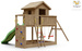 Plac zabaw drewniany duży ogrodowy Galaxy L domek, zjeżdżalnia, huśtawki, drabinka