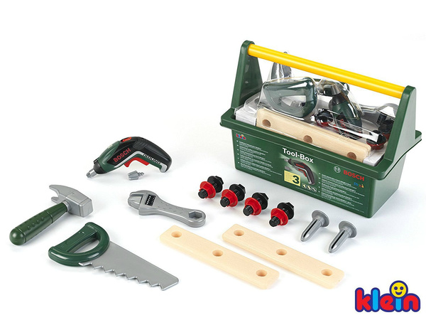 Skrzynka z narzędziami z wkrętarką Bosch światło dźwięki Klein 8345