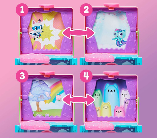 Zestaw Koci Domek Gabi Tęczowa Szafa z laleczką i akcesoriami + zestaw gier 8w1