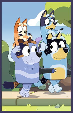 Puzzle Trefl 3 x 50 Bluey Rodzina Bluey