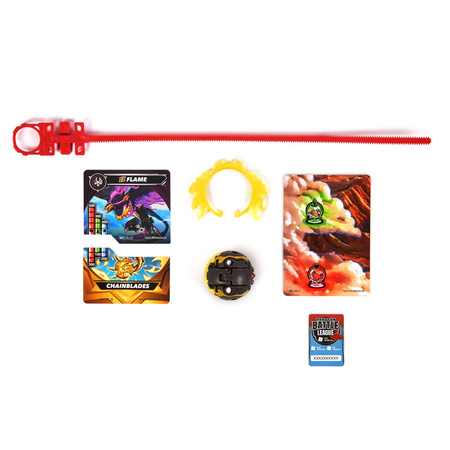 Bakugan zestaw Special Attack Flame Wirująca kolorowa figurka akcji + karty