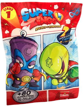 MagicBox SuperZings 2-pak Hero + Villain 40 SASZETEK 80 FIGUREK ZESTAW