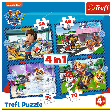 Puzzle Trefl Psi Patrol 4w1 Psie Sprawy Paw Patrol 4+