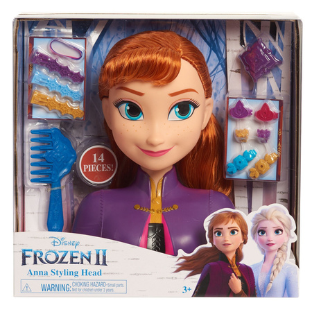 Lalka Głowa do czesania i stylizacji włosów Księżniczka Disney Anna Kraina Lodu +akcesoria