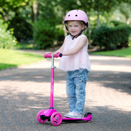 Evo Regulowana Trójkołowa Hulajnoga dla Dzieci 2w1 Jeździk Cruiser z Siedziskiem Różowy