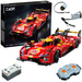 Klocki konstrukcyjne CaDA Zdalnie sterowany samochód 51 cm Auto wyścigowe Blazing Flame Pojazd 1518 elementów C63008W z napędem Power System