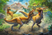 Puzzle Walczące tyranozaury Dinozaury Trefl 160 elementów