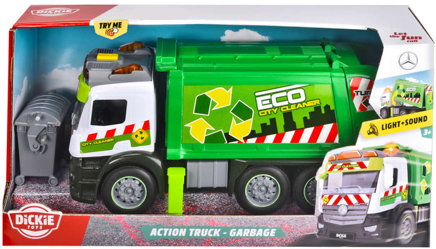 Śmieciarka Eco Mercedes Benz + akcesoria światło/dźwięk