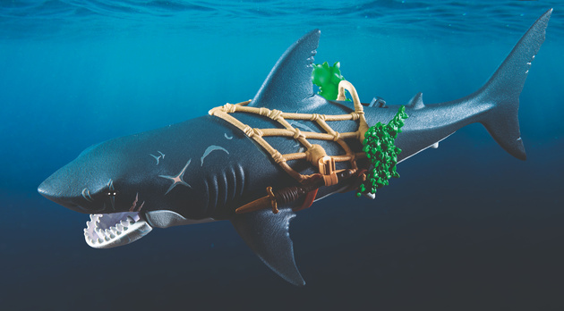 Playmobil Pirates Zestaw Rekin olbrzym z piratem 21 elementów