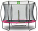 Trampolina ogrodowa z siatką zabezpieczającą Silhouette 244 cm różowa
