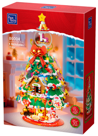 Klocki konstrukcyjne Pantasy Choinka Bożonarodzeniowa ze światłami 1056 elementów