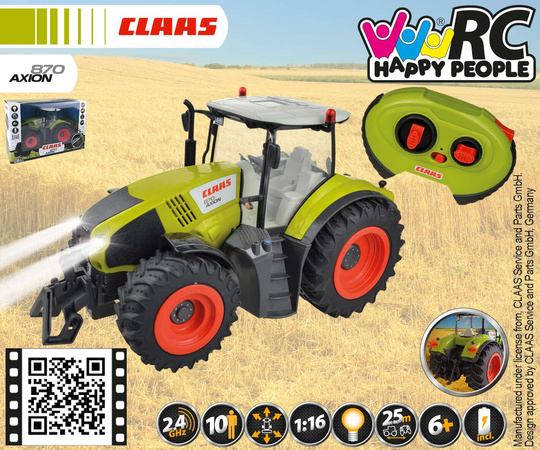 Traktor Zdalnie sterowany RC Claas Axion 870 do bruder 1:16 Happy People