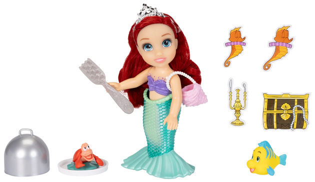 Mini lalka Disney Mała Syrenka Arielka 16 cm + akcesoria