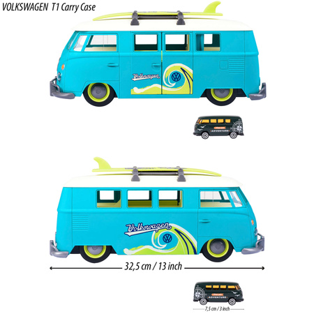 Zestaw Duży Interaktywny Volkswagen T1 Carry Case + Mały Samochodzik Światło