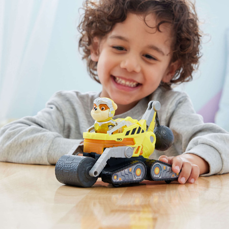 Psi Patrol Pojazd Walec Rubble I Jego Ekipa + Figurka The Mighty Movie Wielki Film światło dźwięk