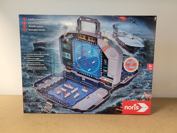 OUTLET Elektroniczna Gra planszowa w statki okręty w walizce światło i dźwięki 5+ PO ZWROCIE