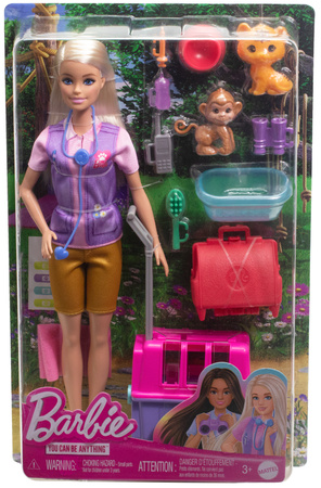 Zestaw You Can Be Lalka Barbie Kariera Ratowniczka Zwierząt