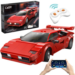 Klocki konstrukcyjne CaDA Samochód zdalnie sterowany Auto Sportowe 21,1 cm 1:20 Red Shadow 328 elementów RC Dual Mode C51085W