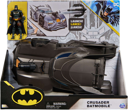 OUTLET DC Comics Zestaw figurka Batman lalka 10 cm + Batmobile akcesoria USZKODZONE OPAKOWANIE