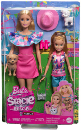Barbie Zestaw Lalka Kolekcjonerska Barbie and Stacie to the Rescue + pupile i akcesoria