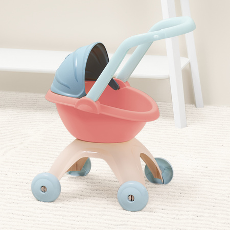 Nursery Głęboki Wózek dla Lalek z Plastikowym Daszkiem 45 cm