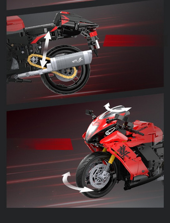 Klocki konstrukcyjne CaDA Motor Suzuki Hayabusa Motocykl Pojazd 1043 elementy