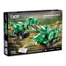 Klocki konstrukcyjne CaDA Zdalnie sterowana figurka Zielony Dinozaur Triceratops RC Dual Mode 317 elementów