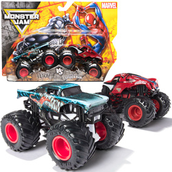 Monster Jam 2 pojazdy Monster Truck 1:64 Venom i Amazing Spider-Man