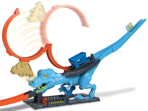 Hot Wheels City zestaw Pętla T-Rexa + pojazd