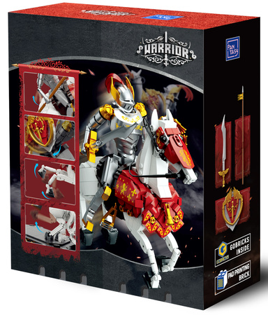 Klocki Konstrukcyjne Pantasy Warrior Knight Rycerz na Koniu z ruchomymi akcesoriami 905 elementów
