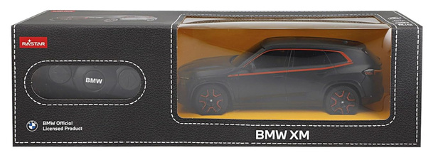 Zdalnie sterowane auto BMW XM RC czarny pojazd sportowy 1:24 Rastar 6+