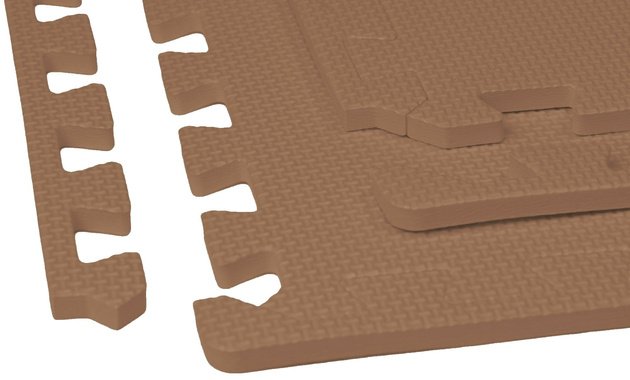 Humbi mata piankowa puzzle piankowe wodoodporne pod basen 12 szt. miedziany 240 x 180 x 1 cm