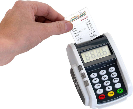 Terminal płatniczy dla dzieci Karta Paragony Zabawkowy Sklepowy Klein Dźwięk