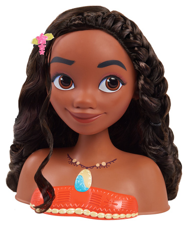 Disney Vaiana Głowa do stylizacji czesania włosów Lalka Księżniczka Moana Fryzjer + akcesoria 14 el.