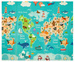 Humbi Dwustronna Składana Mata Piankowa Edukacyjna z pianki XPE 200x180x1 Mapa świata Ulice