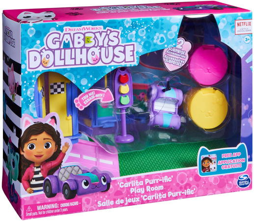 Koci Domek Gabi mały zestaw Ulica figurka Kocifura oraz kolorowa Karuzela figurka Tekturzątko + akcesoria i niespodzianki