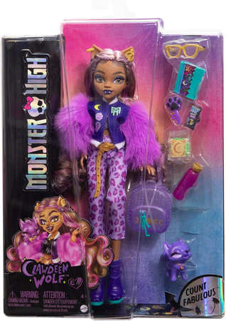 Monster High Clawdeen Wolf lalka 26 cm + akcesoria i pupil