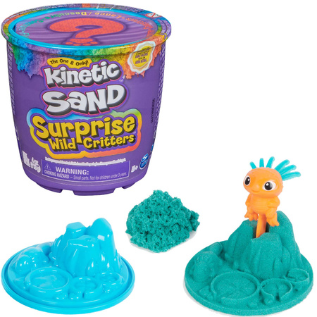 Kinetic Sand Surprise Wild Critters - zestaw niespodzianka - piasek, foremka, figurka