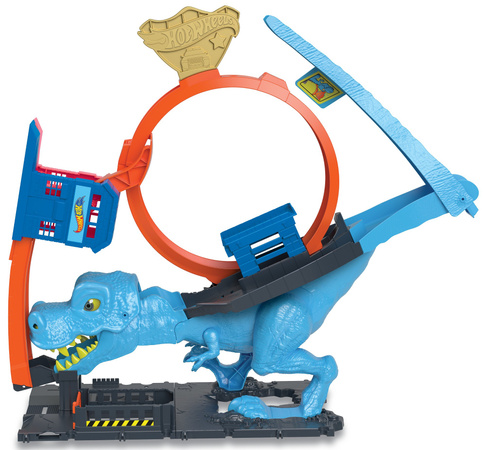 Hot Wheels City zestaw Pętla T-Rexa + pojazd